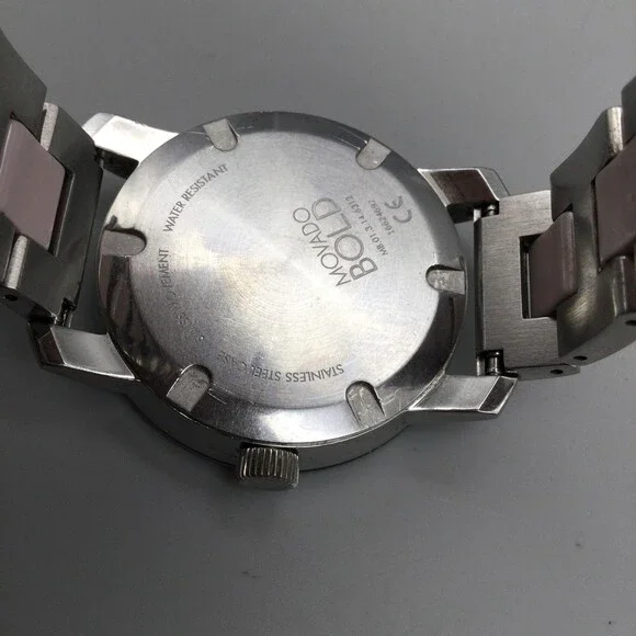 Movado BOLD Watch Womens 36mm Stainless Pink Black New Battery 6.25" - Picture 10 of 14